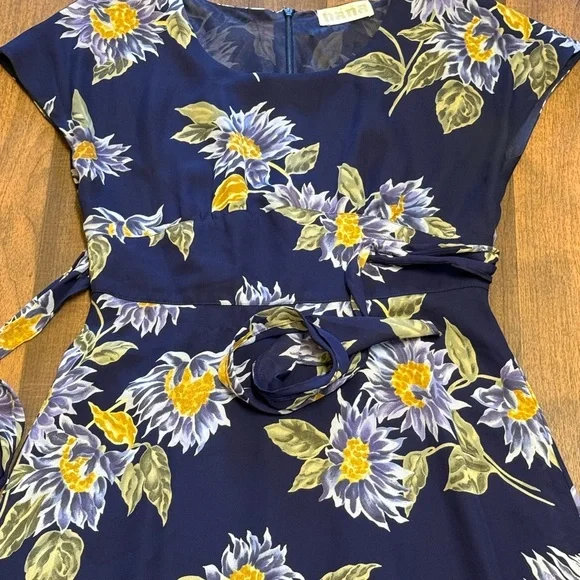 NaNa Blue and Yellow Flutter Sleeve Sundress - Picture 2 of 7